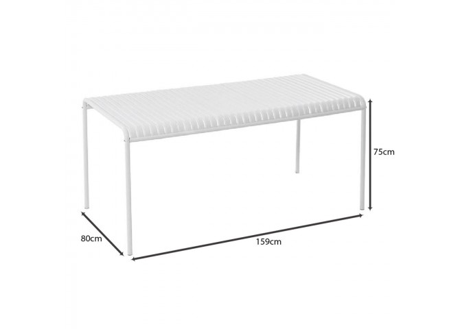 MODIAL Table 159x80cm Metal White