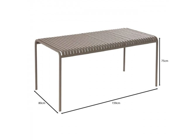 MODIAL Table 159x80cm Metal Cappuccino