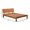 CAPITAL Bed (for Mattress 150x200cm) Acacia, Natural Finish