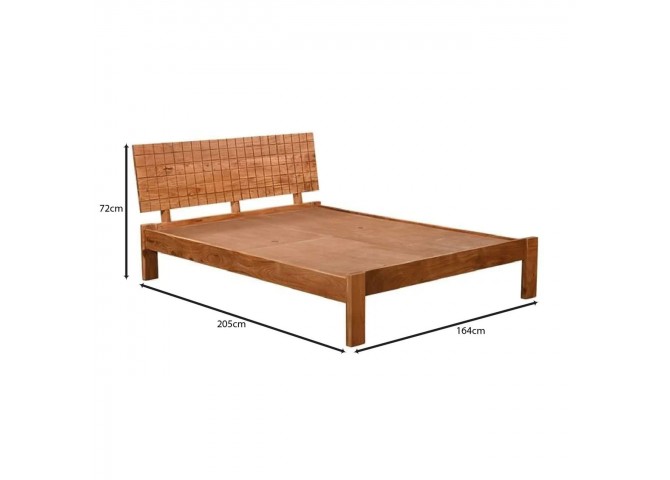 CAPITAL Bed (for Mattress 160x200cm) Acacia, Natural Finish