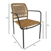LUIGI Armchair Metal Anthracite/Rope Wicker Natural