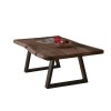 LIZARD Slim Coffee Table 115x65 Acacia Walnut Finish (Black Paint)