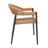 MADISON Armchair Alu Anthracite/Rope Wicker Natural