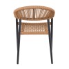 MADISON Armchair Alu Anthracite/Rope Wicker Natural