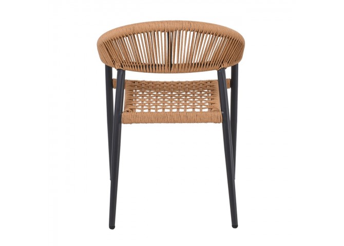 MADISON Armchair Alu Anthracite/Rope Wicker Natural