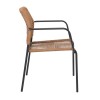 LUIGI Armchair Metal Anthracite/Rope Wicker Natural