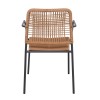 LUIGI Armchair Metal Anthracite/Rope Wicker Natural