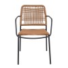 LUIGI Armchair Metal Anthracite/Rope Wicker Natural