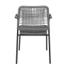 LUIGI Armchair Metal Anthracite/Rope Wicker Grey