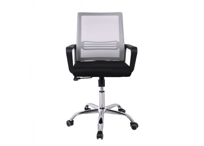 BF2110 Office Armchair Chromed Base/Mesh Grey-Black