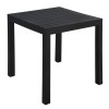 DALTON Table 72x72cm PP-UV Black/Metal Black