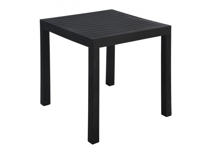 DALTON Table 72x72cm PP-UV Black/Metal Black