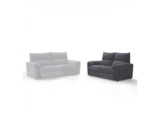 DALLAS 2-Seater Sofa Grey Fabric