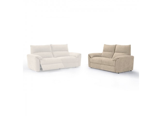 DALLAS 2-Seater Sofa Beige Fabric