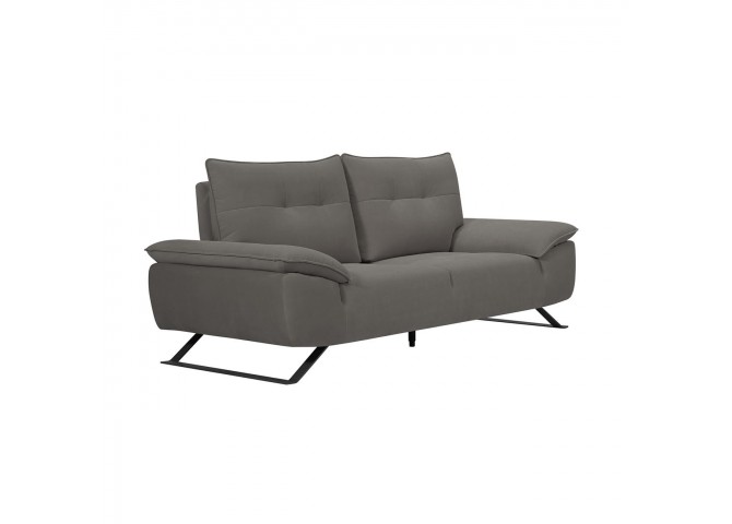 SELENA 2-Seater Sofa Grey Fabric