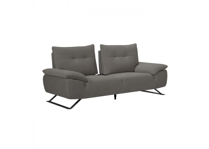 SELENA 2-Seater Sofa Grey Fabric