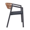 PARMA Armchair Alu Anthracite/Rope Wicker Natural