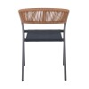 PARMA Armchair Alu Anthracite/Rope Wicker Natural
