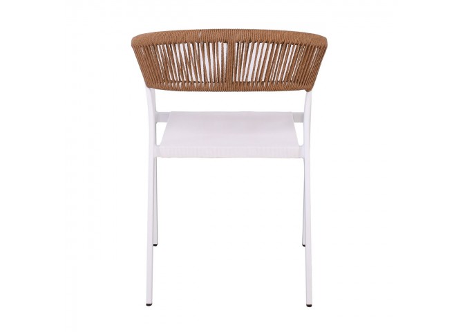 PARMA Armchair Alu White/Rope Wicker Natural
