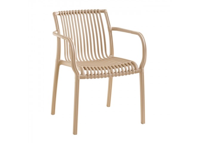 MODENA Stackable Armchair PP-UV Tortora