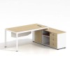 THESIS Right Corner Desk 160x160cm Beech/White