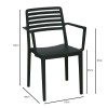 NOLA Stackable Armchair PP-UV Black
