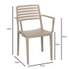 NOLA Stackable Armchair PP-UV Tortora