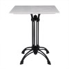 Table Sintered Stone 60x60cm White, 4-Leged