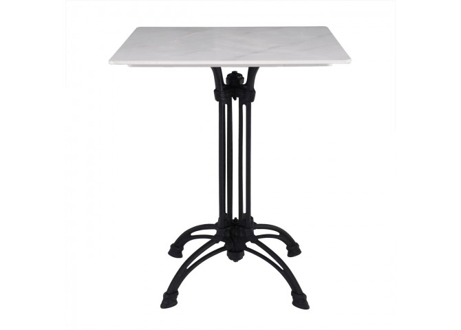 Table Sintered Stone 60x60cm White, 4-Leged