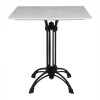 Table Sintered Stone 70x70cm White, 4-Leged