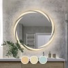 LED-1 Wall Mirror D80cm, Illuminated