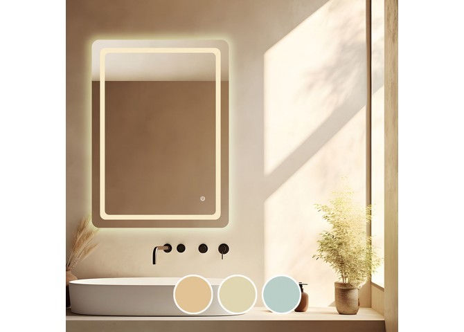 LED-6 Wall Mirror 60x80cm, Illuminated