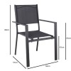 AMIRAL Armchair Alu Anthracite/Textilene Grey