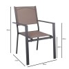 AMIRAL Armchair Alu Anthracite/Textilene Cappuccino