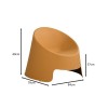 COLT Single Seat 84x79x69cm, PP-UV Egg Yellow
