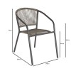 PATTY Armchair Metal Anthracite/PE Rattan Grey