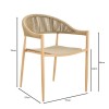 MALTA Armchair Metal Natural/PP-UV Beige/Rope Wicker Natural