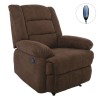 JULIA Massage Armchair Relax Brown Fabric
