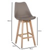 Σκαμπώ Bar PP Sand Beige 48x58x67/106cm (Μοντ/νη ταπετσαρία)