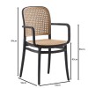 FLORENCE Stacking Armchair PP Black/Beige