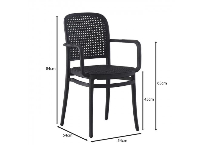 FLORENCE Stacking Armchair PP Black