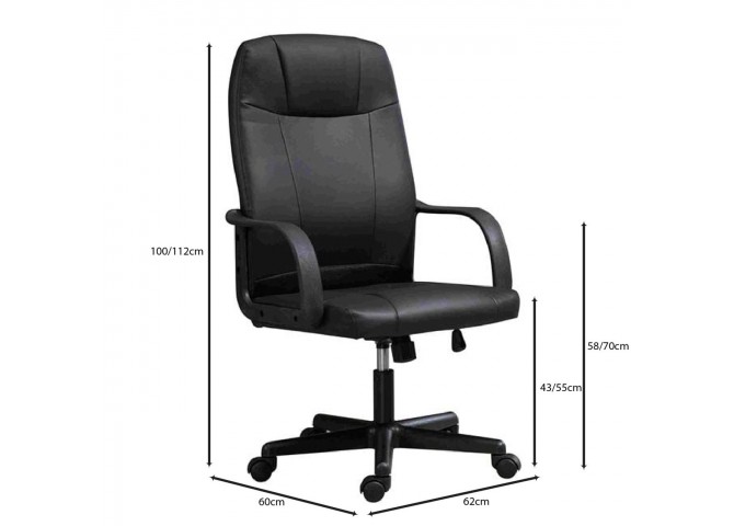 BF1010 Manager Armchair Black Pvc