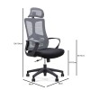 BF8600 Manager Armchair Grey Mesh/Black Fabric