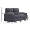 DALLAS 2-Seater Sofa Grey Fabric