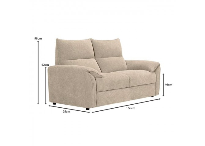 DALLAS 2-Seater Sofa Beige Fabric