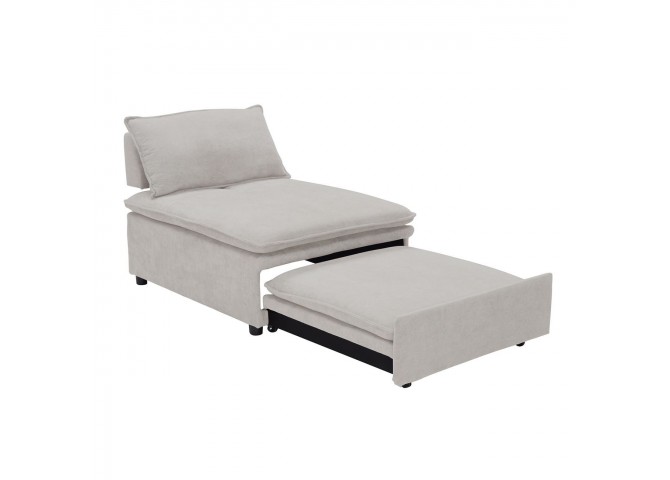 FRANNIE Chair-Bed, Beige Fabric