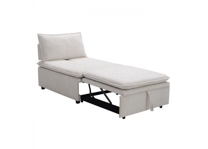 FRANNIE Chair-Bed, Beige Fabric