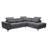 ROMEO Right Facing Corner-Relax Sofa, Grey Fabric