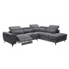 ROMEO Right Facing Corner-Relax Sofa, Grey Fabric