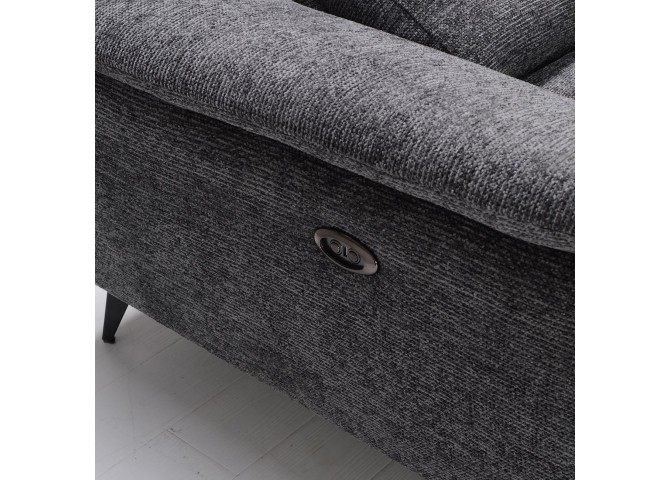 ROMEO Right Facing Corner-Relax Sofa, Grey Fabric